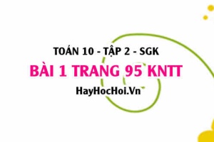 Bài 1 trang 95 Toán 10 tập 2 Kết nối tri thức